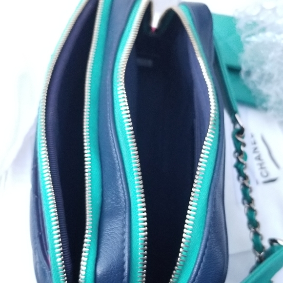 Limited Edition CHANEL Goatskin Quilted Tri-Color In & Out Waist Sling Bag - Picture 14 of 16